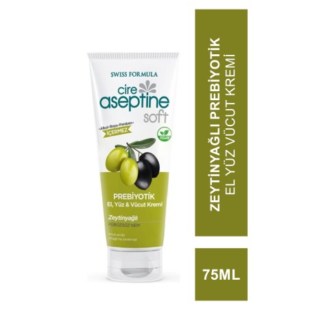 Cire Aseptine Soft Prebiyotik Zeytinyağlı El Yüz Vücut Kremi 75 ml