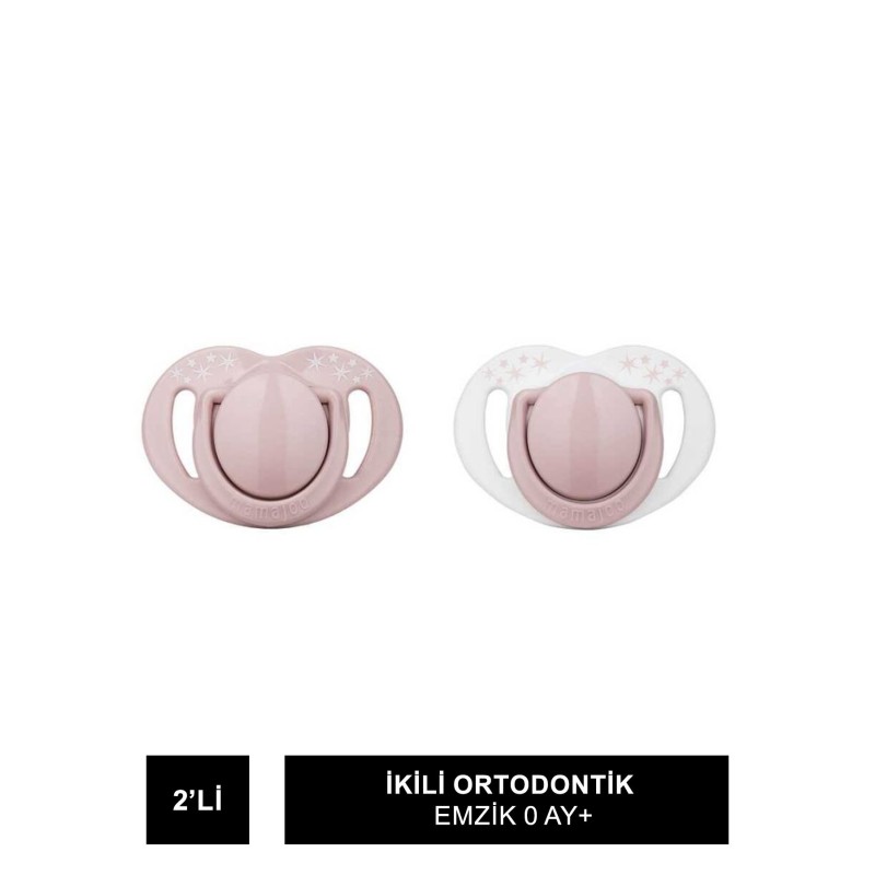 Mamajoo Sterilizasyon & Saklama Kutulu Powder Pink Desenli İkili Ortodontik Emzik 0 Ay+ (S.K.T 02-2027) Mamajoo Sterilizasyon & Saklama Kutulu Powder Pink Desenli İkili Ortodontik Emzik 0 Ay+ (S.K.T 02-2027)
