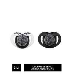 Mamajoo Sterilizasyon & Saklama Kutulu Leopar Desenli İkili Ortodontik Emzik 0 Ay+ (S. K. T. 02-2027)