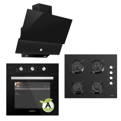 Luxell Kristal Siyah Ankastre Set