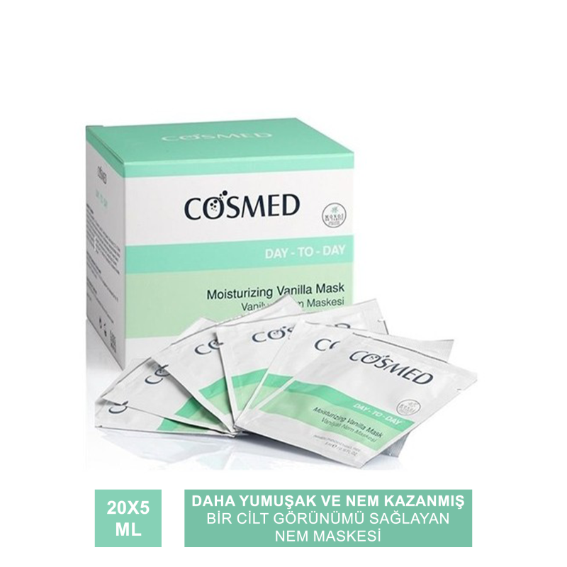 Cosmed Vanilyalı Nem Maskesi 5ml x 20 adet Cosmed Vanilyalı Nem Maskesi 5ml x 20 adet