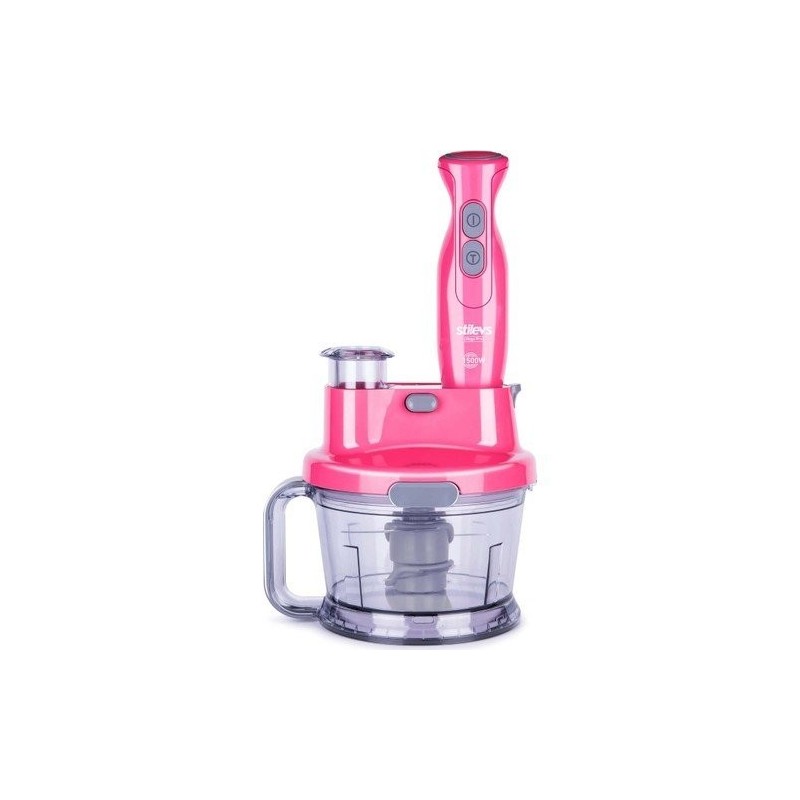 Stilevs Mago Pro 1500W Pembe & Gri Multi Blender Seti