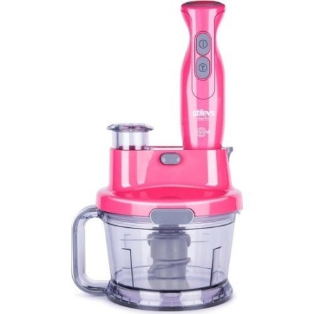 Stilevs Mago Pro 1500W Pembe & Gri Multi Blender Seti