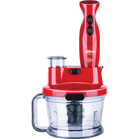 Stilevs Mago Pro 1500W Kırmızı & Siyah Multi Blender Seti