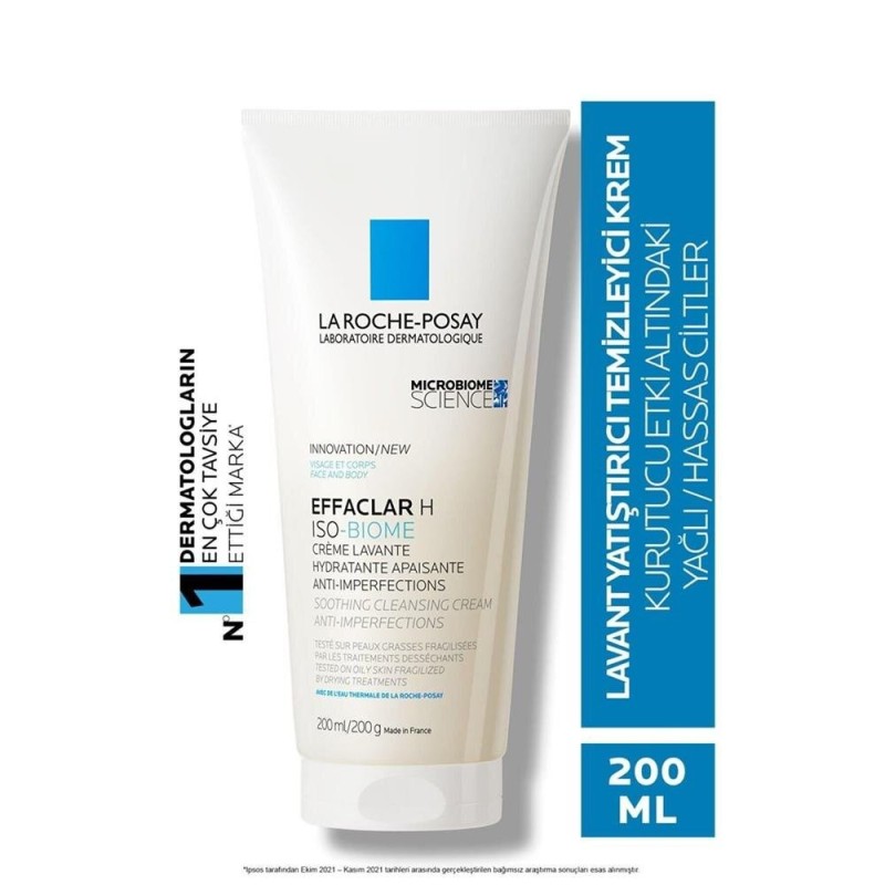 La Roche Posay Effaclar H Iso-Biome Lavant Temizleyici Krem 200 ml La Roche Posay Effaclar H Iso-Biome Lavant Temizleyici Krem 200 ml