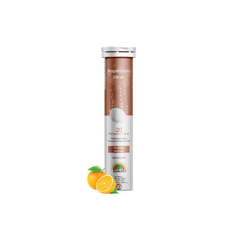 Sunlife Magnezyum Sitrat 20 Efervesan Tablet Sunlife Magnezyum Sitrat 20 Efervesan Tablet