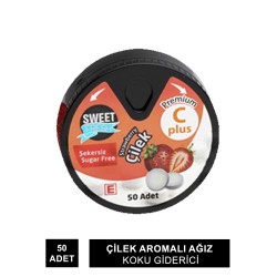 Sweet Fresh Çilek Aromalı Ağız Koku Giderici 50 Adet (S.K.T 10-2023)
