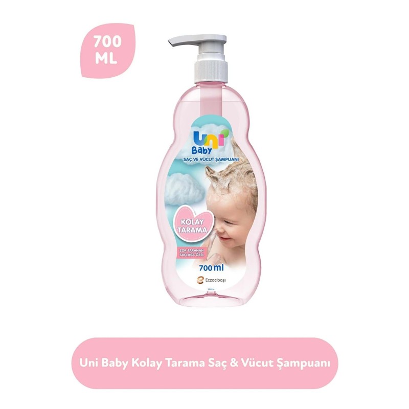 Uni Baby Kolay Tarama Saç ve Vücut Şampuanı 700 ml