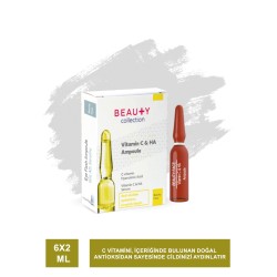 Beauty Face Vitamin C & HA ( Aydınlatıcı ve Kırışıklık Karşıtı ) Ampul 6x2 ml