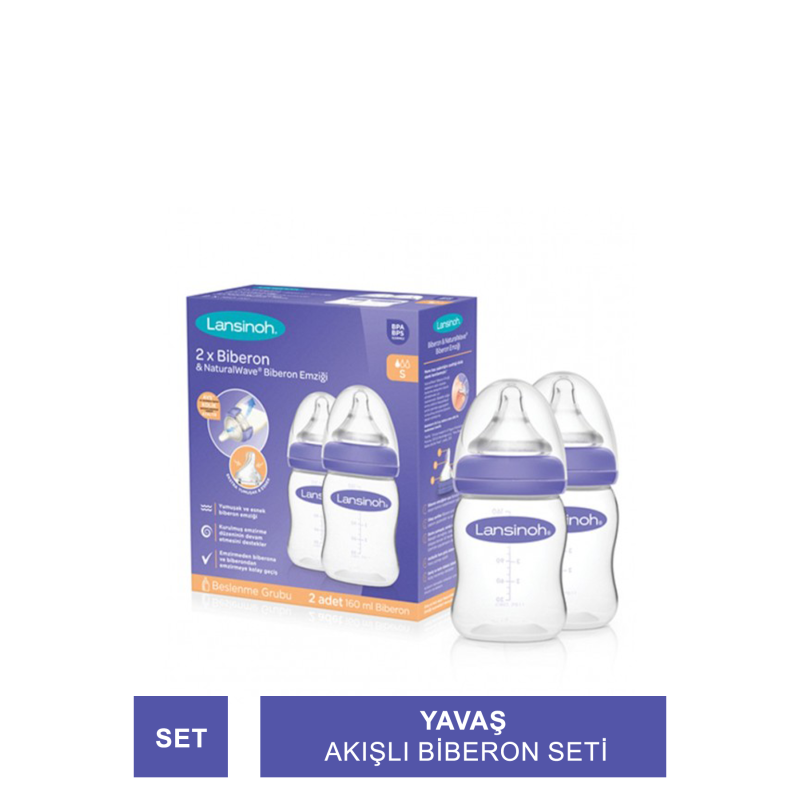 Lansinoh Natural Wave Biberon Seti 160 ml x 2 Adet