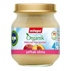 Milupa Organik Şeftali Elma Kavanoz 125 gr