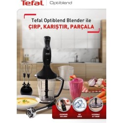 TEFAL OPTIBLEND HB1748TR 1000W SİYAH EL BLENDER SETİ