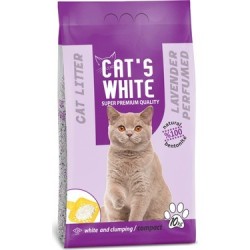 Cats White 10 Kg / 11.8 L Lavanta Kokulu İnce Taneli  Bentonit Kedi Kumu