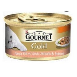Gourmet Gold Parça Etli Alabalık Ve Sebzeli Kedi Konservesi 85 Gr