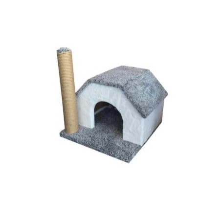 Kedi Tırmalama Tahtası Ahşap Tek Katlı Ev