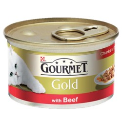 Gourmet Gold Parça Etli Sığır Etli Kedi Konservesi 85 Gr