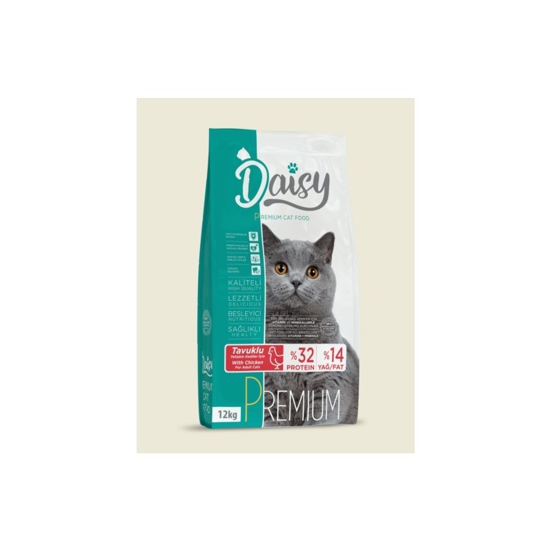 Daisy Premium Yetişkin Tavuk Etli Kedi Maması 12 Kg