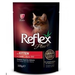 Reflex Plus Pouch Kitten Kuzu Etli & Sos 100 Gr