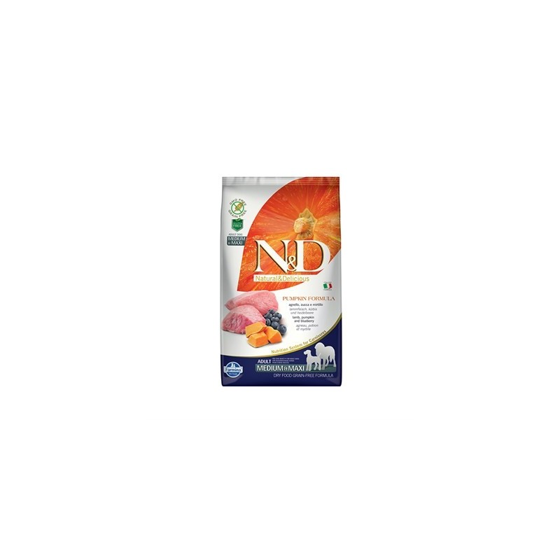 N&D Pumpkın, Kuzu&Yaban Mersini Adult Med.Maxı 2,5 Kg