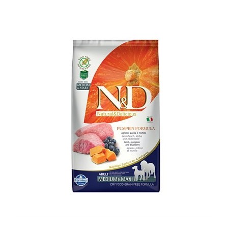 N&D Pumpkın, Kuzu&Yaban Mersini Adult Med.Maxı 2,5 Kg