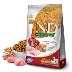 N&D Ancestral Graın Lıght Tavuk, K.Buğday&Nar Adult Mını 2,5Kg