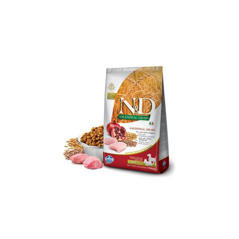 N&D Ancestral Graın Lıght Tavuk, K.Buğday&Nar Adult Mını 2,5Kg