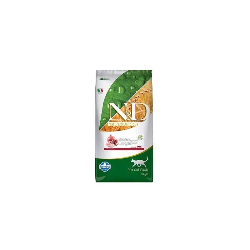 N&D Tahıllı Tavuk, K. Buğday,Yulaf&Nar Adult 10Kg