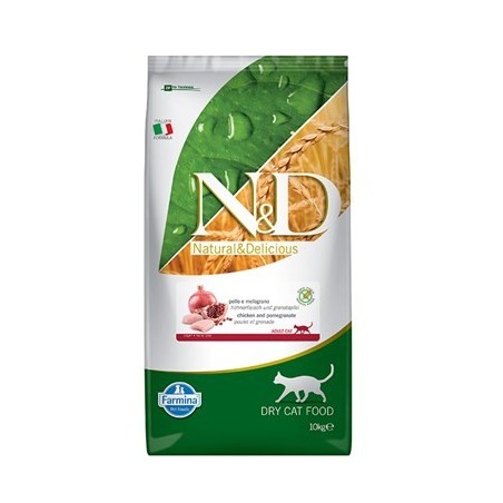 N&D Tahıllı Tavuk, K. Buğday,Yulaf&Nar Adult 10Kg