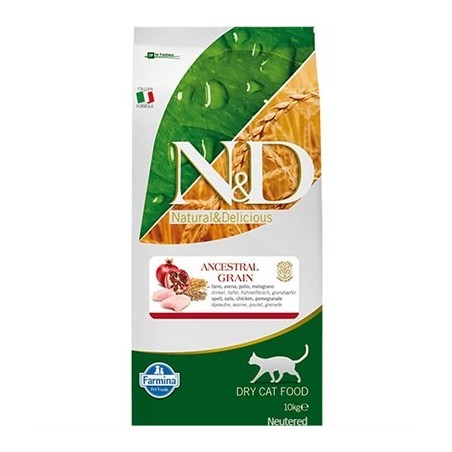 N&D Ancestral Graın Tavuk, K. Buğday,Yulaf&Nar Neutered 10Kg