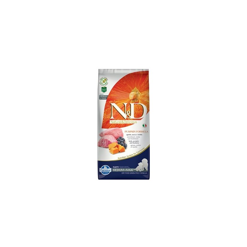 N&D Pumpkın & Kuzu & Yaban Mersini Puppy Med&Maxı 12 Kg