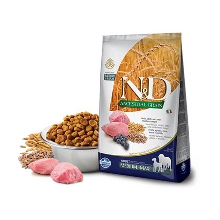 N&D Ancestral Graın Kuzu, K. Buğday, Yulaf&Y.Mersini Adult Med&Maxı 12 Kg