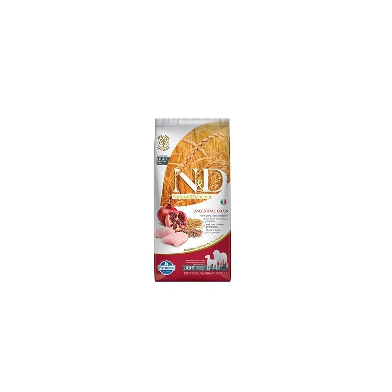 N&D Ancestral Graın Lıght Tavuk, K.Buğday,Yulaf& Nar Adult Med&Maxı 12Kg