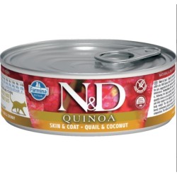 N&D Quınoa  Skın & Coat Quail & Coconut -Bıldırcın & Hindistan Cevizi Kedi Konserve 80 Gr