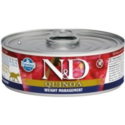 N&D Quınoa  Weıght Management - Kuzu & Brokoli & Kuşkonmaz Kedi Konserve 80 Gr
