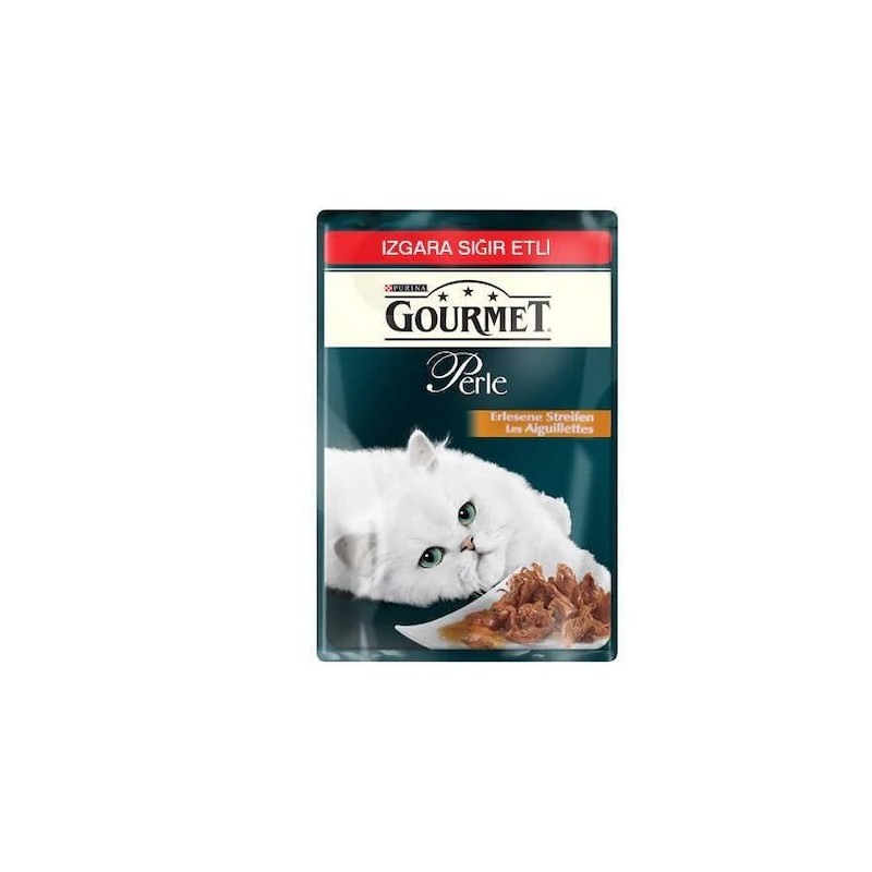 Gourmet Perle Izgara Sığır Etli Pouch Kedi Maması 85 Gr