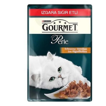 Gourmet Perle Izgara Sığır Etli Pouch Kedi Maması 85 Gr