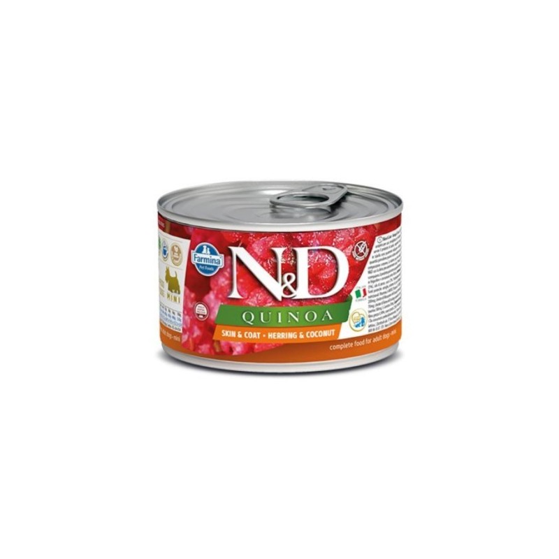 N&D Quınoa Skın & Coat Herrıng - Ringa Balığı & Hindistan Cevizi  Köpek Konserve 140 Gr