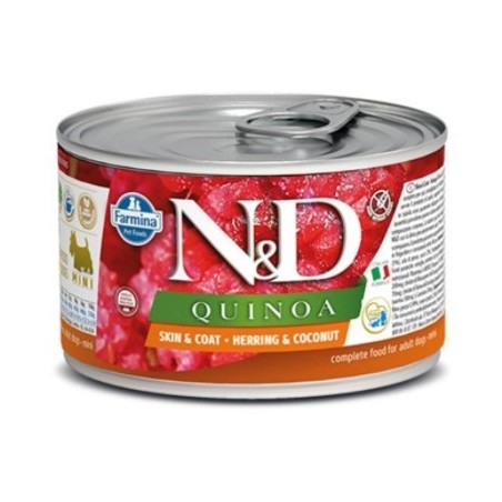 N&D Quınoa Skın & Coat Herrıng - Ringa Balığı & Hindistan Cevizi  Köpek Konserve 140 Gr