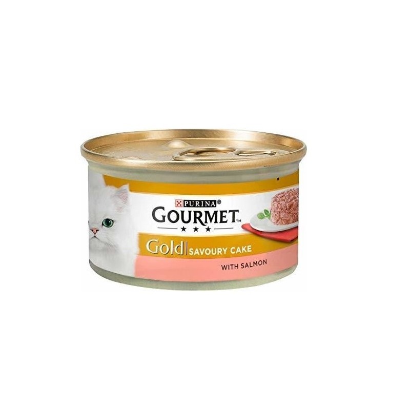 Gourmet Gold Kıyılmış Somonlu Yetişkin Kedi Konservesi 85 Gr