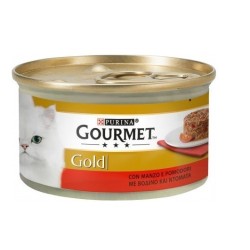 Gourmet Gold Kıyılmış Sığır Etli Ve Domatesli Yetişkin Kedi Konservesi 85 Gr