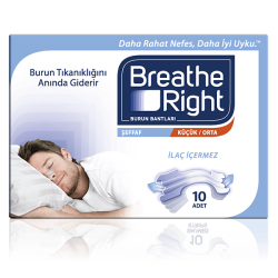 Breathe Right Şeffaf Küçük/Orta Burun Bandı 10 Adet