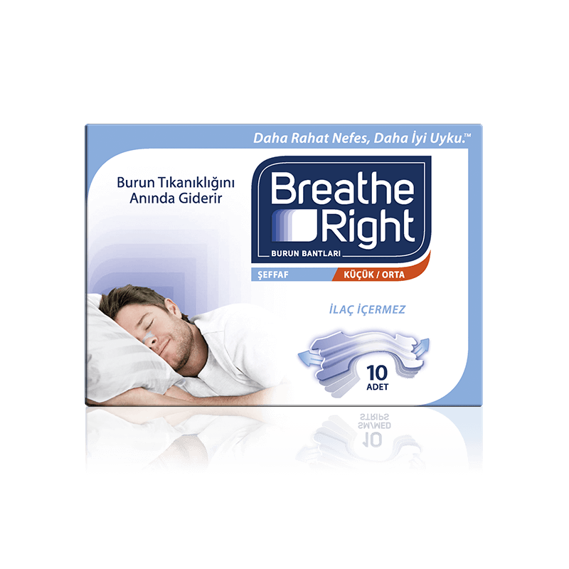 Breathe Right Şeffaf Küçük/Orta Burun Bandı 10 Adet Breathe Right Şeffaf Küçük/Orta Burun Bandı 10 Adet