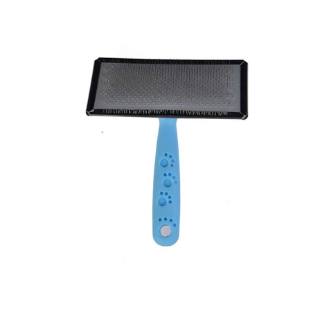 Zampa Slikon Top Başlıklı Kedi ve Köpek Fırçası Large 14x11.5cm, Mavi