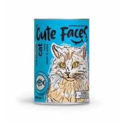 Cute Faces Ton Balıklı  Parça Etli Soslu Yetişkin Kedi Konservesi 400 Gr
