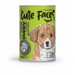 Cute Faces Kuzu  Parça Etli Soslu Yavru Köpek Konservesi 400 Gr
