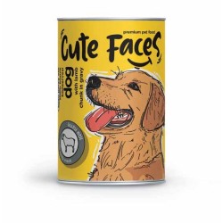 Cute Faces Kuzu  Parça Etli Soslu Yetişkin Köpek Konservesi 400 Gr