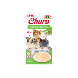 Churu Cream Tavuklu ve Deniz Taraklı Kedi Ödül Kreması 4x14 GR.