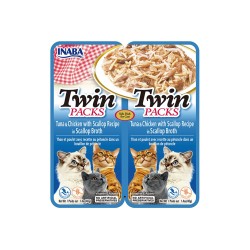 Twin Packs Deniz Taraklı, Ton Balıklı ve Tavuklu Kedi Çorbası 2x40 gr