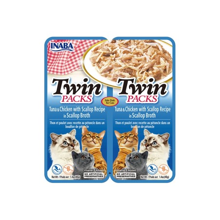 Twin Packs Deniz Taraklı, Ton Balıklı ve Tavuklu Kedi Çorbası 2x40 gr