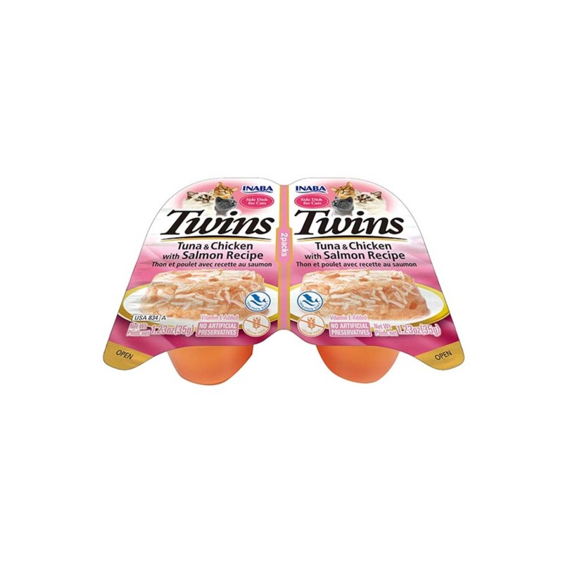 Twins Ton Balıklı, Somonlu ve Tavuklu Kedi Ödül Jölesi 2x35 gr